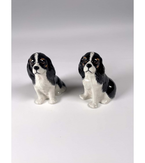 Cavalier King Charles - Salt and pepper shaker Quail Ceramics pots set shaker cute unique cool