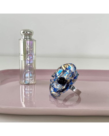 Coquelicot - Bague en plastique recyclé Jianhui London fantaisie original femme suisse