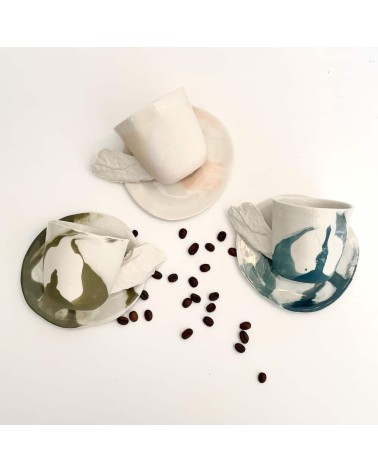 Porzellan Kaffeetasse - Vapor Rosa Maison Dejardin kaffeetassen teetasse grosse lustige schöne kaufen