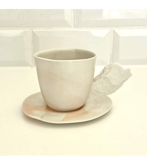 Tasse à café en porcelaine - Vapor Rose Maison Dejardin design à café thé cappuccino originale grande grosse original fun