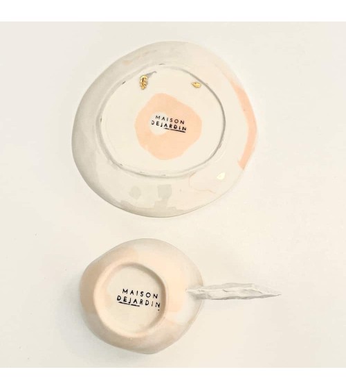 Tasse à café en porcelaine - Vapor Rose Maison Dejardin design à café thé cappuccino originale grande grosse original fun