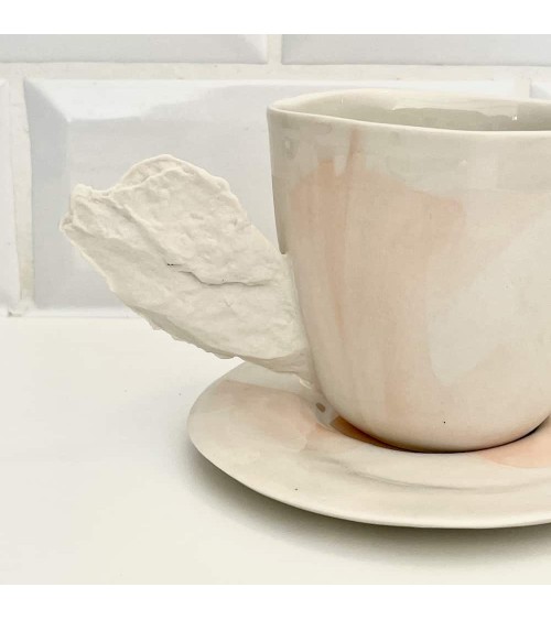 Porcelain Coffee cup - Vapor Pink Maison Dejardin coffee tea cup mug funny