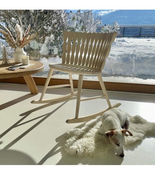 SPIRA Rocking Chair Ash - Sedia a dondolo in legno MYLHTA moderna da interno allattamento