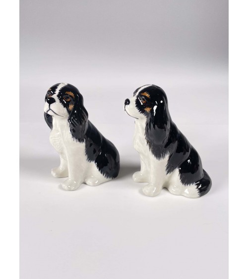 Cavalier King Charles - Porta sale e pepe Quail Ceramics design da tavola saliera e pepiera