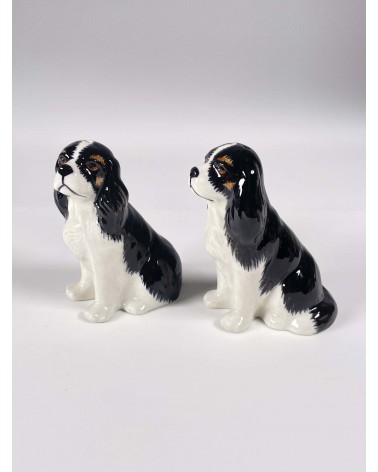 Cavalier King Charles - Porta sale e pepe Quail Ceramics design da tavola saliera e pepiera