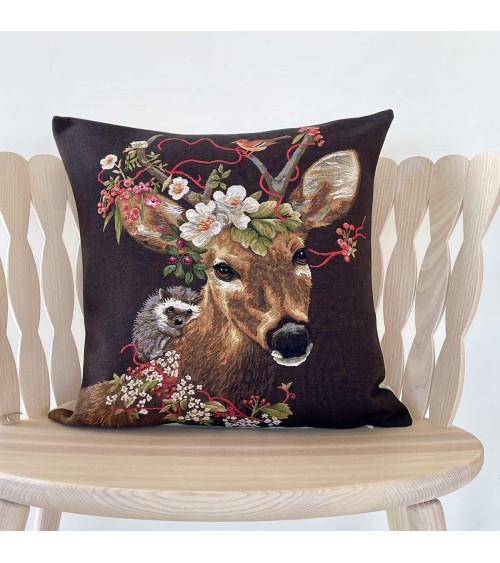 Stag and hedgehog - Cushion cover Yapatkwa decorative accent throw pillows cases sofa original