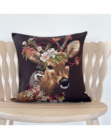 Stag and hedgehog - Cushion cover Yapatkwa decorative accent throw pillows cases sofa original