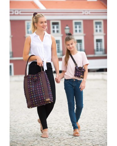 Kate Multispot Wine - Grande borsa a tracolla Hettie originale kitatori