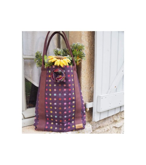 Kate Multispot Wine - Large tote handbag