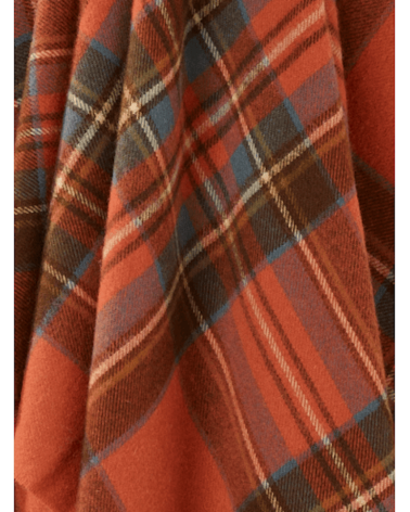 Tartan throw Antique Royal Stewart - Merino wool blanket Bronte by Moon clan plaids english sofa cozy soft throw blanket