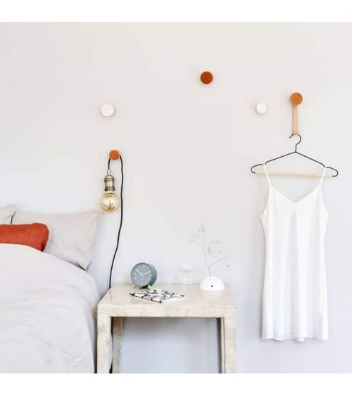 Wood and Copper Coat hook / knob 5mm Paper