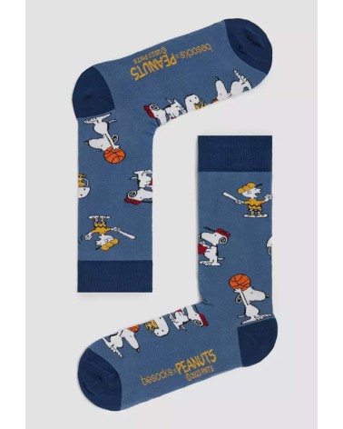 Socken - Be Snoopy Sports - Blau Besocks Socke lustige Damen Herren farbige coole socken mit motiv kaufen