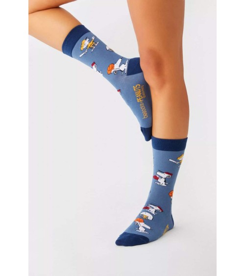Chaussettes - Be Snoopy Sports - Bleu Besocks jolies chausset pour homme femme fantaisie drole originales
