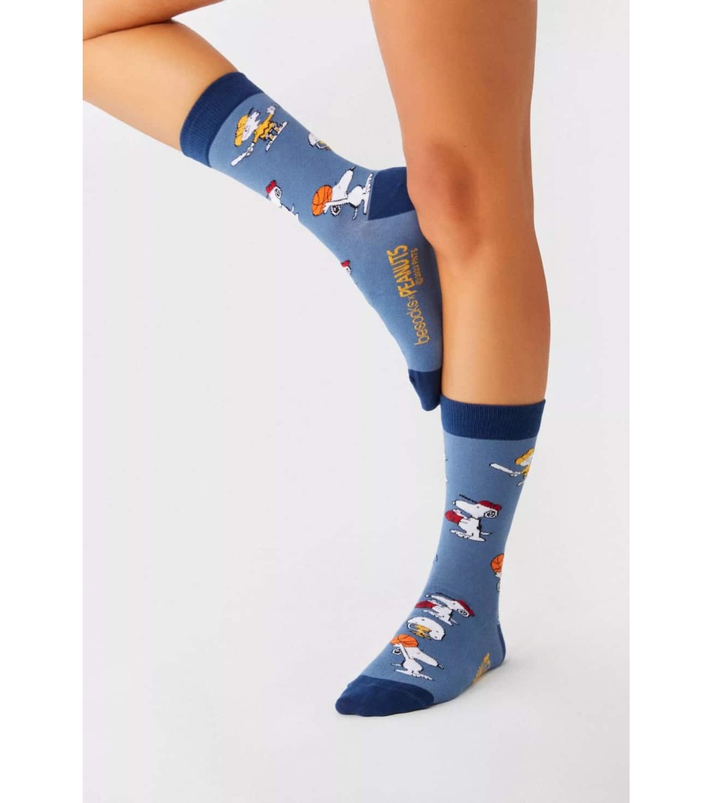 Socken - Be Snoopy Sports - Blau Besocks socke kuschelsocken für damen lustig herren farbige coole socken
