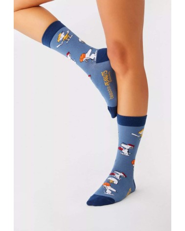 Calzini - Be Snoopy Sports - Blu Besocks calze da uomo per donna divertenti simpatici particolari