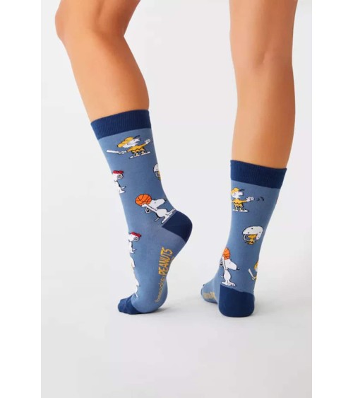 Calzini - Be Snoopy Sports - Blu Besocks calze da uomo per donna divertenti simpatici particolari