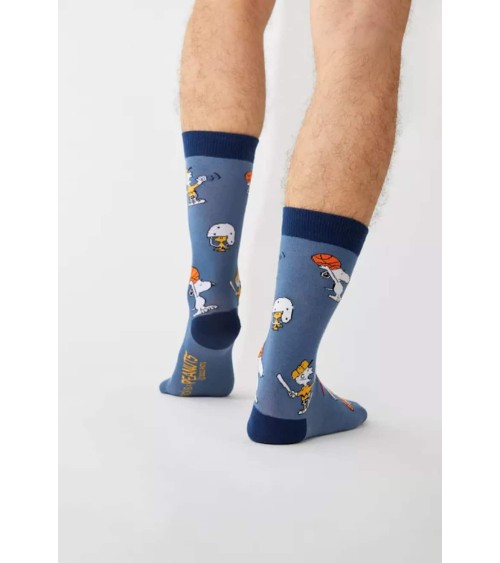 Socken - Be Snoopy Sports - Blau Besocks Socke lustige Damen Herren farbige coole socken mit motiv kaufen