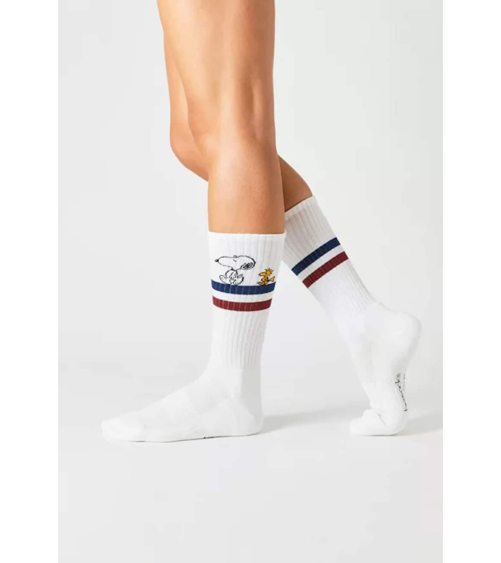 Be Snoopy Stripes - Weiße Sport Socken Besocks socke kuschelsocken für damen lustig herren farbige coole socken