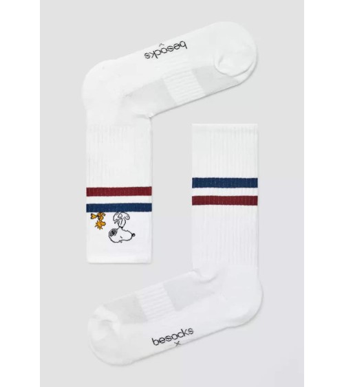 Be Snoopy Stripes - White sports socks Besocks art puzzle jigsaw adult picture puzzles