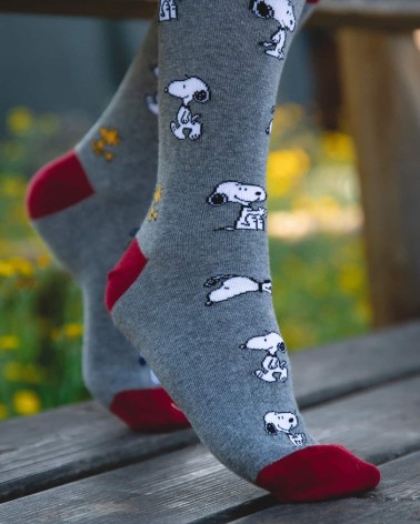 Calzini - Be Snoopy - Grigio Besocks calze da uomo per donna divertenti simpatici particolari