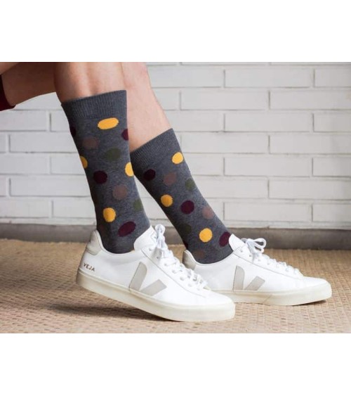 Socks BePolkadots - Marengo Grey Besocks funny crazy cute cool best pop socks for women men