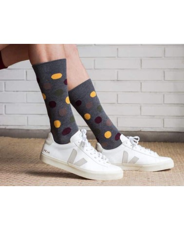 Socks BePolkadots - Marengo Grey Besocks funny crazy cute cool best pop socks for women men