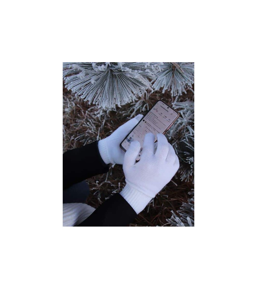 Gants tactiles en laine Perinne - Noir Maison Bonnefoy idée cadeau original suisse