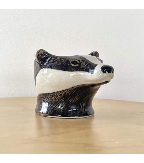 Badger - Eggcup Quail Ceramics cute egg cup holder