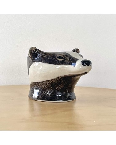 Badger - Eggcup Quail Ceramics cute egg cup holder