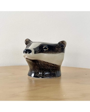 Badger - Eggcup Quail Ceramics cute egg cup holder
