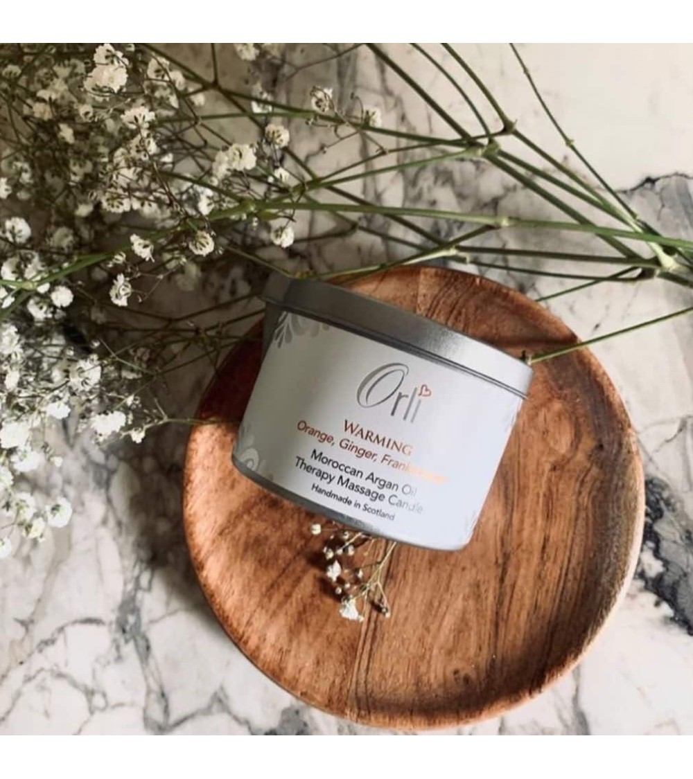 Warming - Therapy massage oil candle Orli Massage Candles handmade candle store