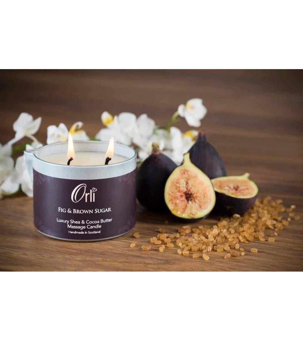 Fig and brown sugar - Massage oil candle Orli Massage Candles handmade candle store