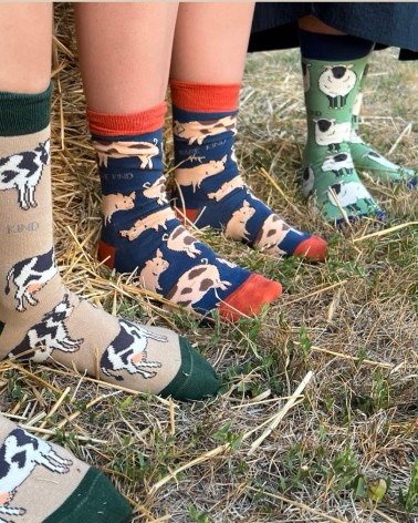 Save the Cows - Bamboo Socks Bare Kind funny crazy cute cool best pop socks for women men