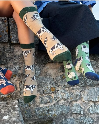 Salviamo le pecore - Calze di bambù Bare Kind calze da uomo per donna divertenti simpatici particolari