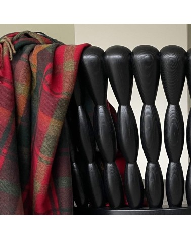 Plaid tartan DARK MAPLE - Couverture en laine merinos Bronte by Moon anglaise plaid tartan ecossais 100 laine highland