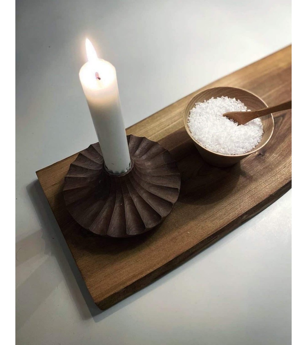 Daggkåpa - Bougeoir en bois - Noyer MYLHTA porte bougie design designer