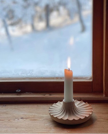 Daggkåpa - Wood candle holder - Oak MYLHTA tealight candle house design