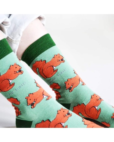 Save the Red Squirrels - Bambou Socks Bare Kind funny crazy cute cool best pop socks for women men