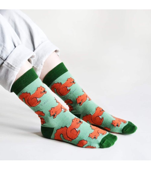 Rettet die Eichhörnchen - Bambus Socken Bare Kind socke kuschelsocken für damen lustig herren farbige coole socken