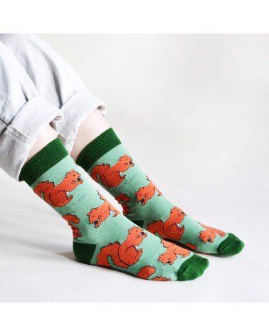 Rettet die Eichhörnchen - Bambus Socken Bare Kind socke kuschelsocken für damen lustig herren farbige coole socken