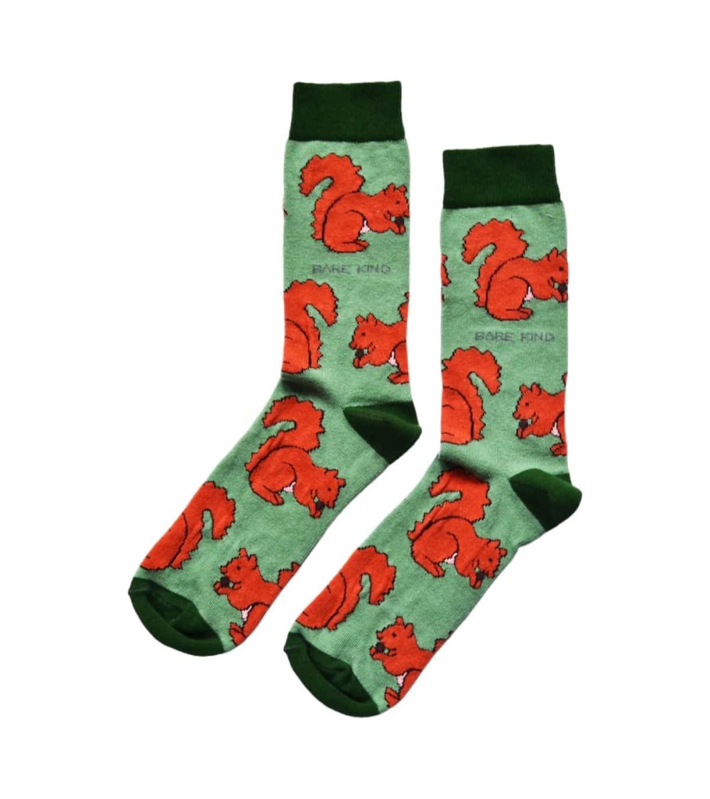 Sauvez les Écureuil roux - Chaussettes en bambou Bare Kind jolies pour femme originales pour homme chausset rigolotes drole S...