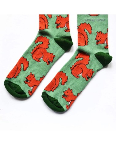 Save the Red Squirrels - Bambou Socks Bare Kind funny crazy cute cool best pop socks for women men