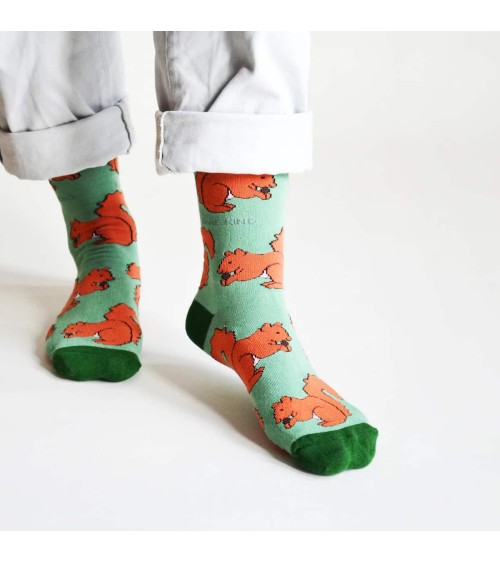 Rettet die Eichhörnchen - Bambus Socken Bare Kind socke kuschelsocken für damen lustig herren farbige coole socken