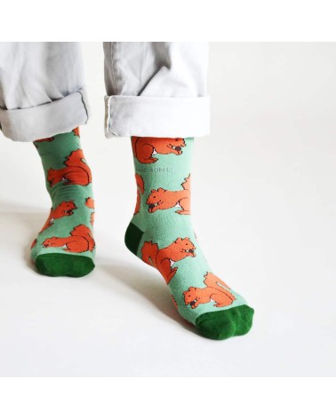 Rettet die Eichhörnchen - Bambus Socken Bare Kind Socke lustige Damen Herren farbige coole socken mit motiv kaufen
