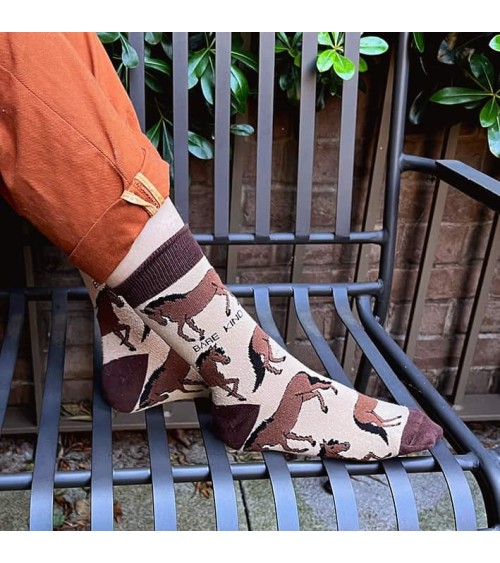 Rettet die Pferde - Bambus Socken Bare Kind socke kuschelsocken für damen lustig herren farbige coole socken