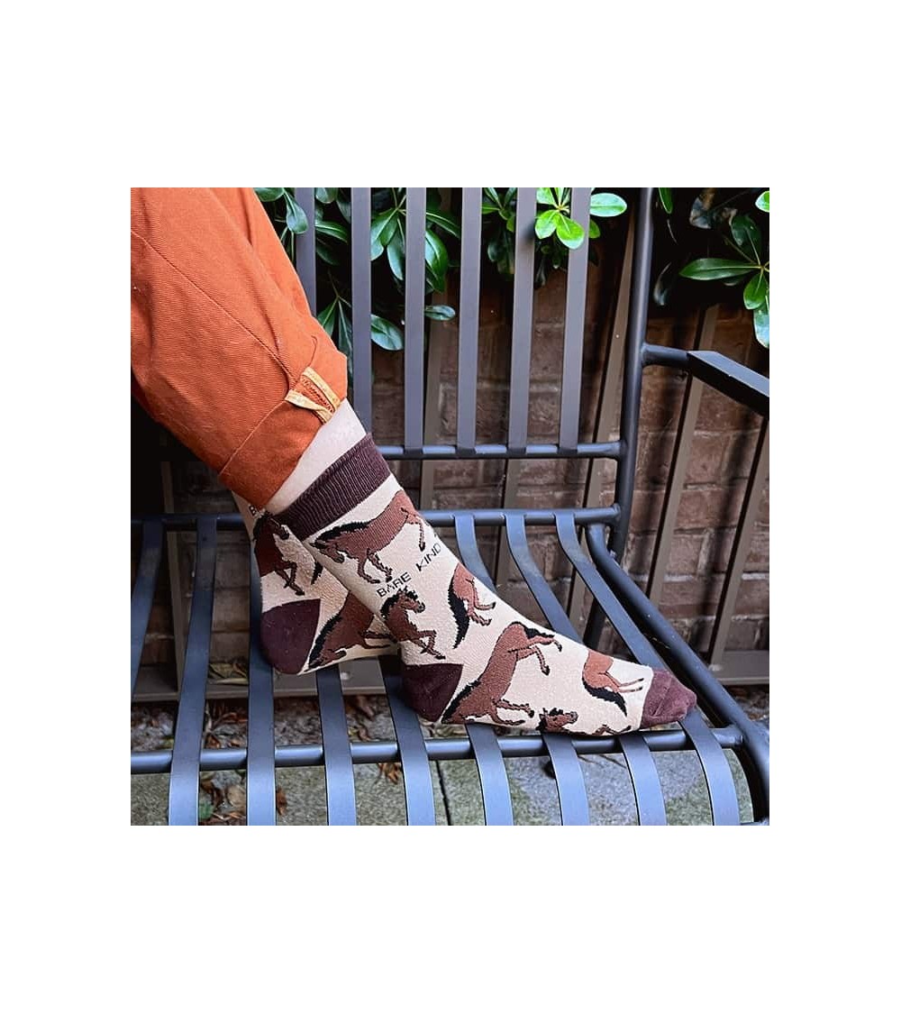 Sauvez les chevaux - Chaussettes en bambou Bare Kind jolies pour femme originales pour homme chausset rigolotes drole Suisse