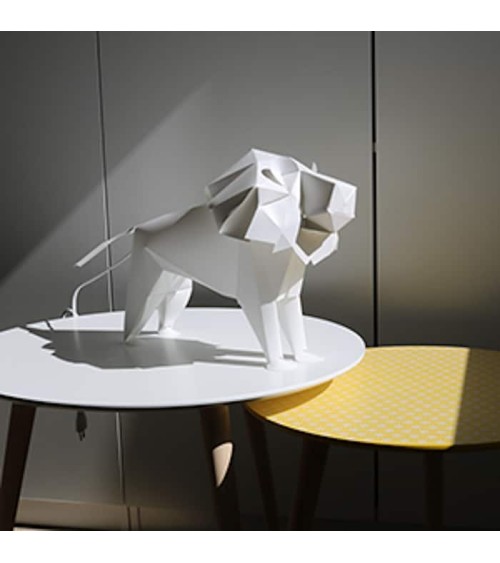 Lampe Lion - Luminaire animal à poser, lampe de chevet design Plizoo a poser de nuit led moderne originale design suisse