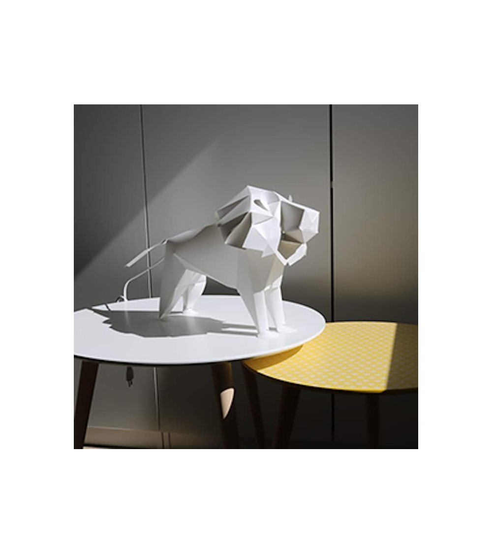Lampe Lion - Luminaire animal à poser, lampe de chevet design Plizoo a poser de nuit led moderne originale design suisse