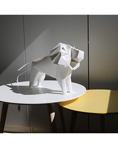 Lampe Lion - Luminaire animal à poser, lampe de chevet design Plizoo a poser de nuit led moderne originale design suisse