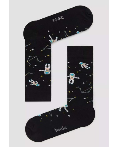 BeCosmos - schwarze Socken Besocks socke kuschelsocken für damen lustig herren farbige coole socken